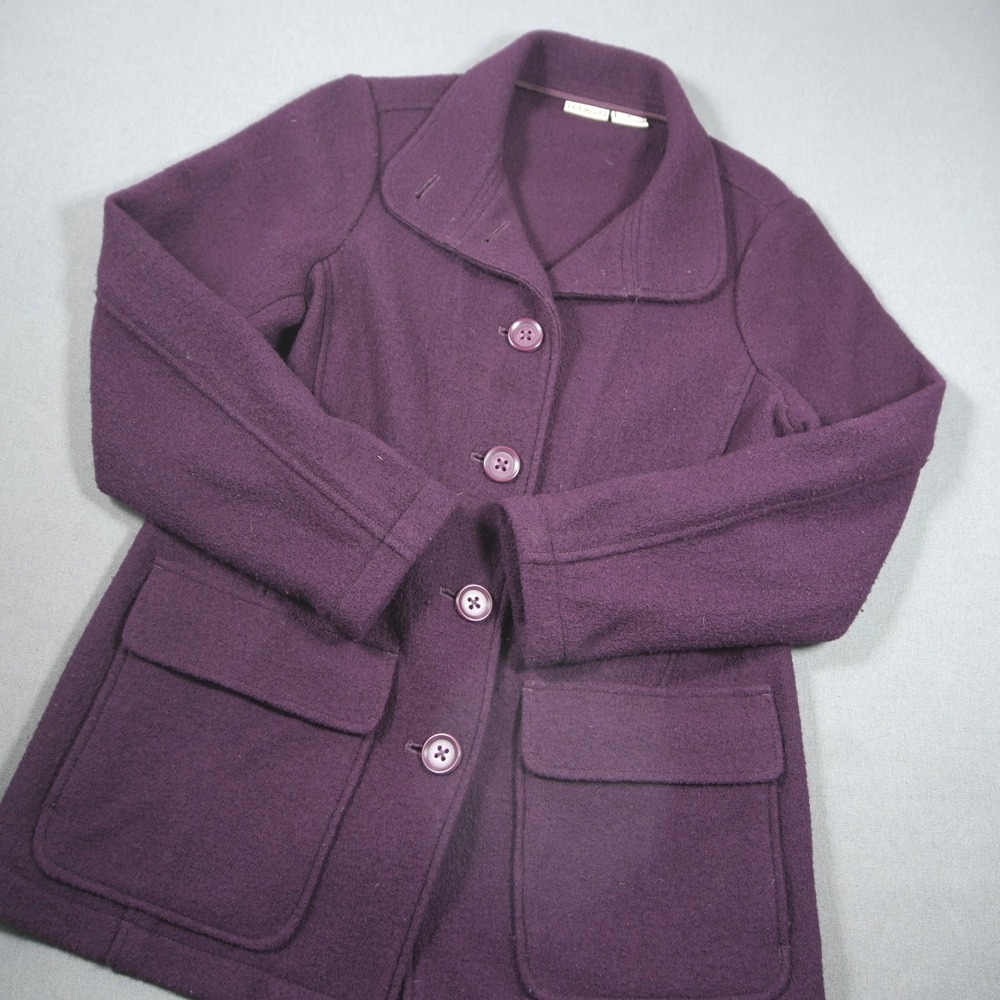 VTG LL Bean Wool Bomber Women Coat M 271132 Coastal Academia Preppy Barn Utility